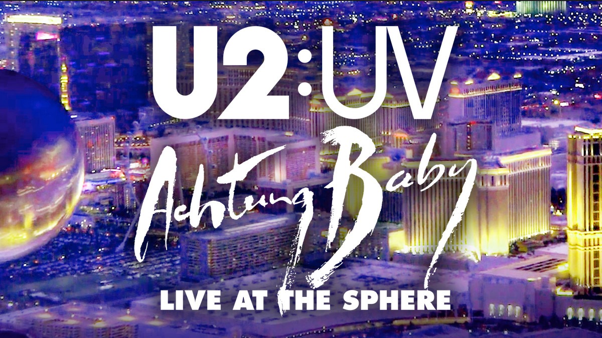 Officiell grafik för utannonsering av U2:UV Achtung Baby Live At The Sphere