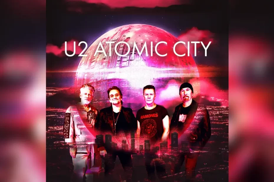 Singelomslag för U2:s låt "Atomic City" (släpps fredag 29 september 2023)